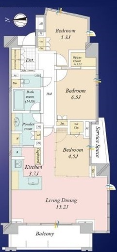 パークホームズ自由が丘 2階 間取り図