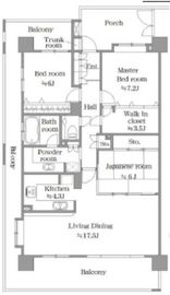 クレストフォルム東京リバーコースト 11階 間取り図