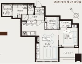 シティタワー麻布十番 18階 間取り図