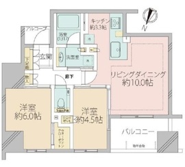 ジオ新宿若松町 12階 間取り図