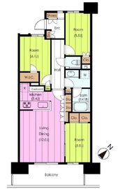 HARUMI FLAG PARK VILLAGE (晴海フラッグ パークヴィレッジ) 3階 間取り図