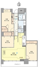 ウエルタワー深川 28階 間取り図