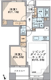 新橋プラザビル コアレジデンス 7階 間取り図