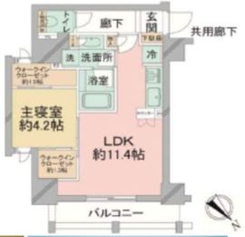 ピアース赤坂 9階 間取り図