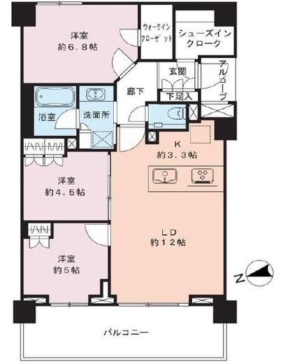 アクシア青山 3階 間取り図