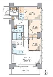 ジオ御苑内藤町 9階 間取り図