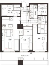 ブリリアタワー東京 22階 間取り図