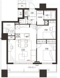 パークタワーグランスカイ 30階 間取り図