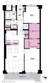 クレール御殿山 8階 間取り図