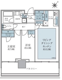 パークタワー勝どきミッド/サウス 16階 間取り図