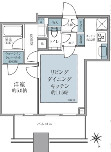 ザ・ベルグレイヴィア麻布 27階 間取り図
