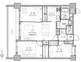 コスモ大崎ツインフォルムマーベルコート 10F1 間取り図