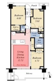 プラウド杉並方南町 3階 間取り図
