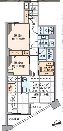 ザ・ベルグレイヴィア麻布 9階 間取り図