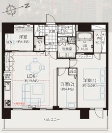 パークタワー品川ベイワード 32階 間取り図