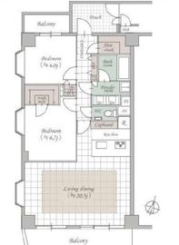 ルピナス渋谷桜丘ガーデンコート 6階 間取り図