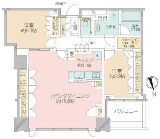 ザ・パークハウスアーバンス東五反田 40階 間取り図