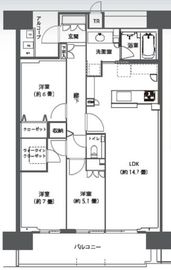 HARUMI FLAG SEA VILLAGE (晴海フラッグ シーヴィレッジ) 17階 間取り図