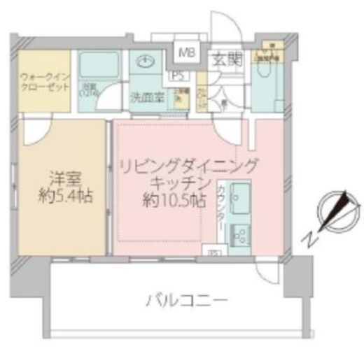 RIZ高輪 6階 間取り図