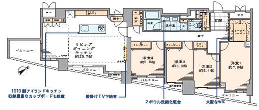 クリオタワー大塚台 15階 間取り図