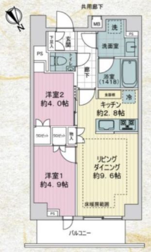 六本木デュープレックスエムズ 3階 間取り図