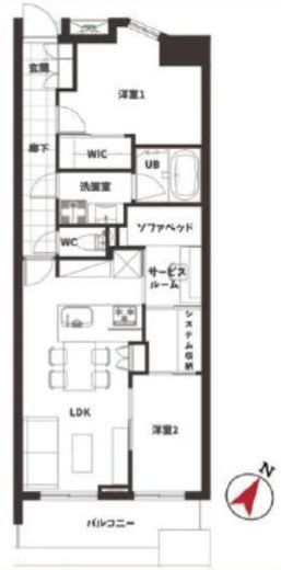 ファミール日本橋ブルークレール 8階 間取り図