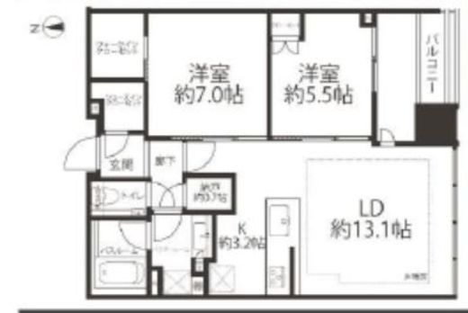 シティタワー銀座東 13階 間取り図