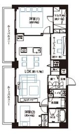 虎ノ門ガーデン 9階 間取り図