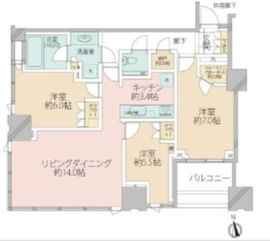 ウィズウィース渋谷神南 S棟 4階 間取り図