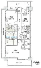 グラン・クロワージュ御殿山 5階 間取り図