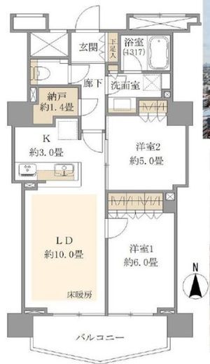 ワールドシティタワーズ キャピタルタワー 22階 間取り図