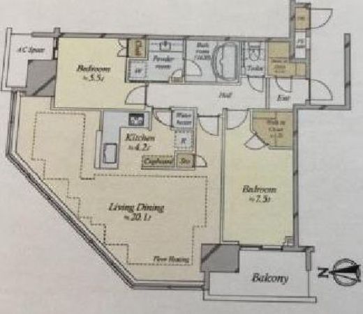 THE TOYOSU TOWER 14階 間取り図