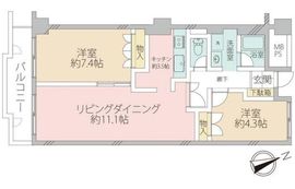 クレール白金台 6階 間取り図