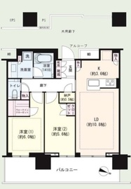 代官山BLESS鉢山 19階 間取り図