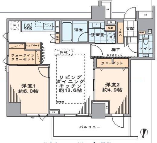 代官山BLESS鉢山 4階 間取り図