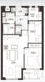 コンフィール日本橋アクアシティ 7階 間取り図