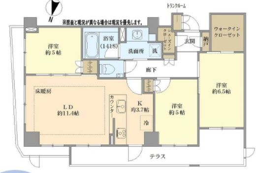 プライムアーバン芝浦LOFT 1階 間取り図