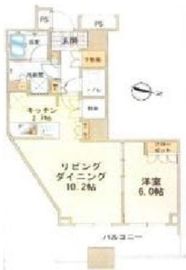 勝どきザ・タワー 18階 間取り図