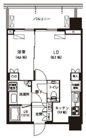 シティタワー新宿 18階 間取り図