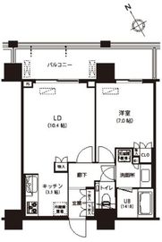 シティタワー新宿 18階 間取り図