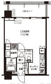 シティタワー新宿 14階 間取り図