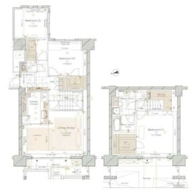 ブランズ麻布狸穴町 2階 間取り図