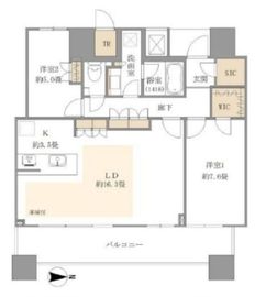 DIPS神楽坂 36階 間取り図