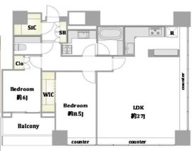 DIPS神楽坂 21階 間取り図