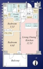 DIPS神楽坂 2階 間取り図