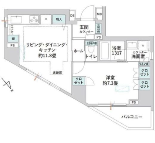 DIPS神楽坂 10階 間取り図