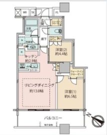 DIPS神楽坂 22階 間取り図
