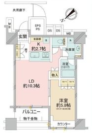 パークホームズ武蔵小山 12階 間取り図