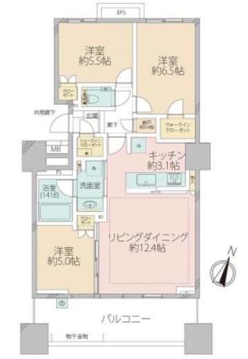 DIPS神楽坂 13階 間取り図