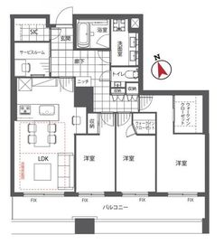 白金タワー 23階 間取り図